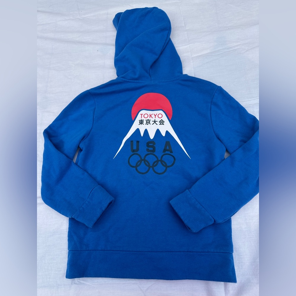 Team Apparel Blue USA Olympics Kids Hoodie - Picture 4 of 4
